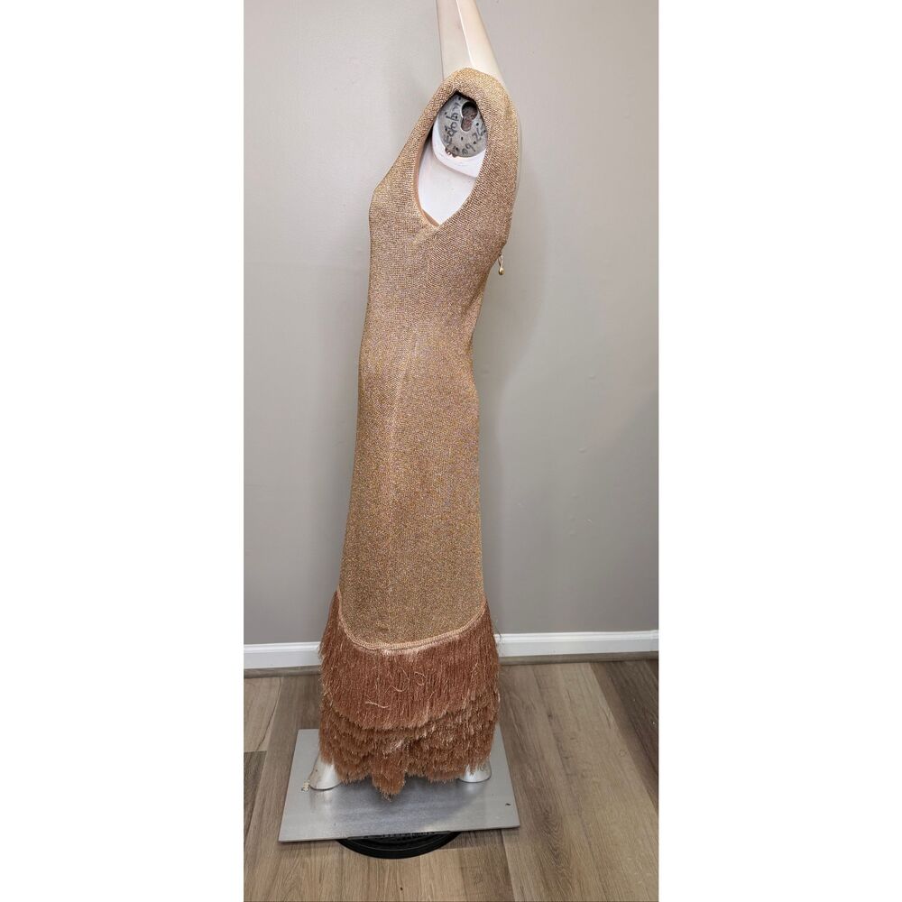 AJE BREEZE KNIT MIDI DRESS IN ROSE GOLD SIZE MEDIUM $639 - Picture 9 of 13